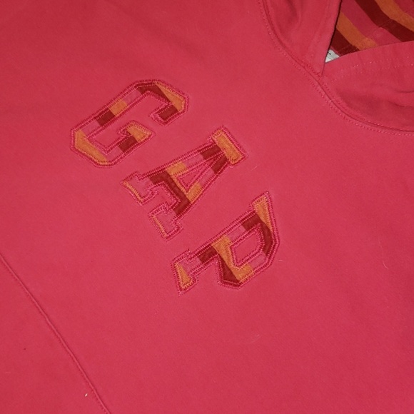 3/$20 Gap Stretch Pink & Orange Logo Hoodie Medium - Picture 2 of 5
